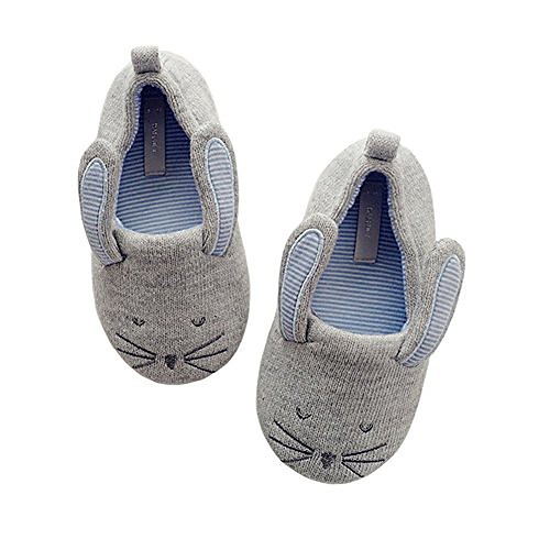 

kids house cotton comfortable soft slippers for boys and girls indoor use. grey/10.5m us little kid