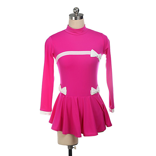 

Figure Skating Dress Women's Girls' Ice Skating Dress Red Fuchsia Spandex High Elasticity Training Competition Skating Wear Multi Color Long Sleeve Ice Skating Figure Skating / Kids