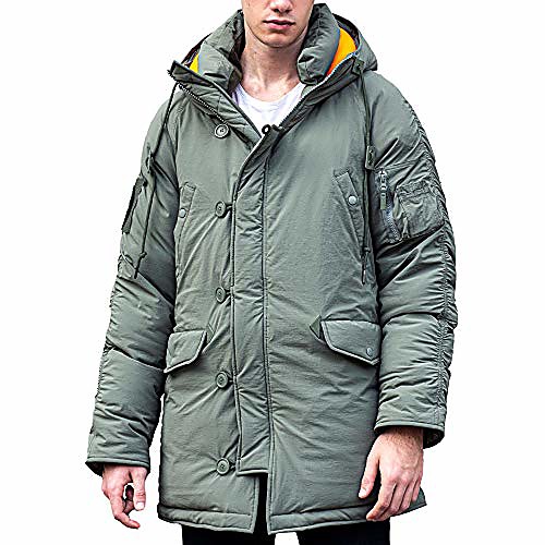 

men's 800fp goose down n-3b parka winter puffer coat (m)