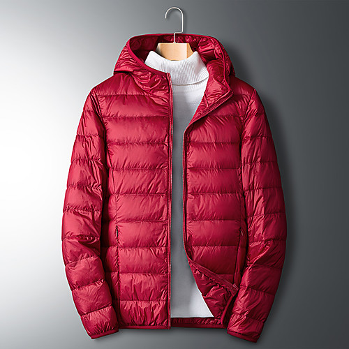 

Women's Down Parka Solid Colored Nylon Black / Blue / Red M / L / XL