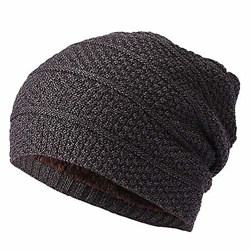 

men women winter baggy warm crochet wool knit ski beanie skull slouchy caps hat (a-coffee)