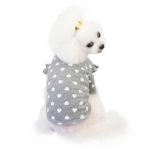 

Dog Shirt / T-Shirt Polka Dot Elegant Cute Casual / Daily Winter Dog Clothes Puppy Clothes Dog Outfits Breathable White Pink Gray Costume for Girl and Boy Dog Cotton S M L XL XXL