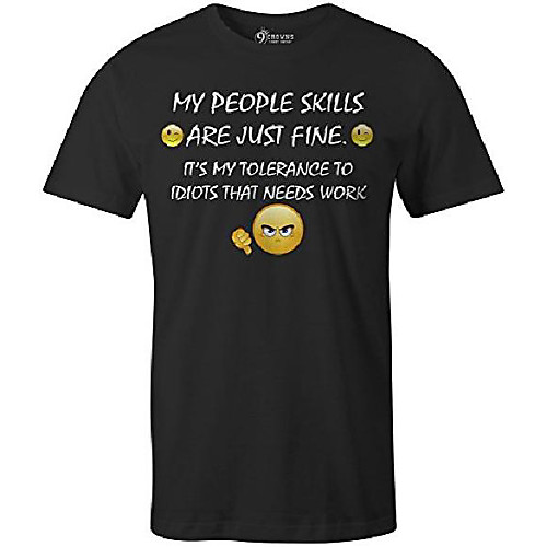 

tees men's people skills funny sarcastic t-shirt-black-3xl
