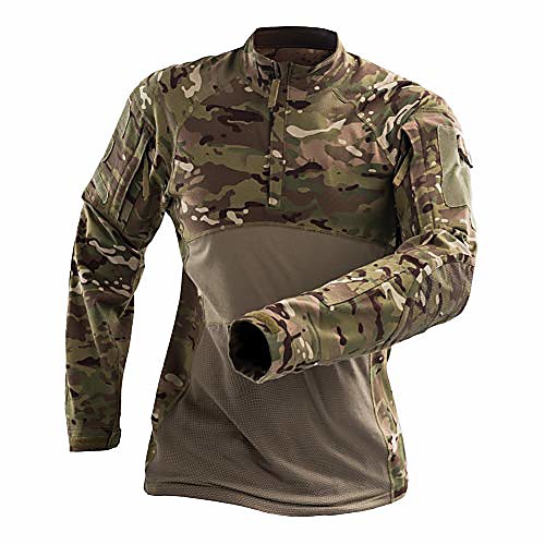 

Hunting T-shirt Outdoor Summer Breathable Quick Dry Sweat wicking Skin Friendly Top Camping / Hiking Hunting Fishing Traveling ArmyGreen Black Gray