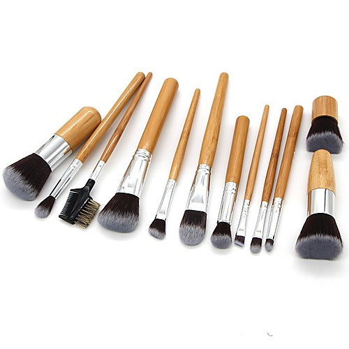 

Professional Makeup Brushes 12pcs Full Coverage Bamboo for Makeup Brush