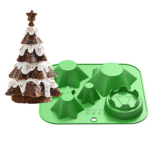 

Christmas Tree Silicone Mold Cake Mold Decoration Tools Baking Tools for Christmas Ginger Bread