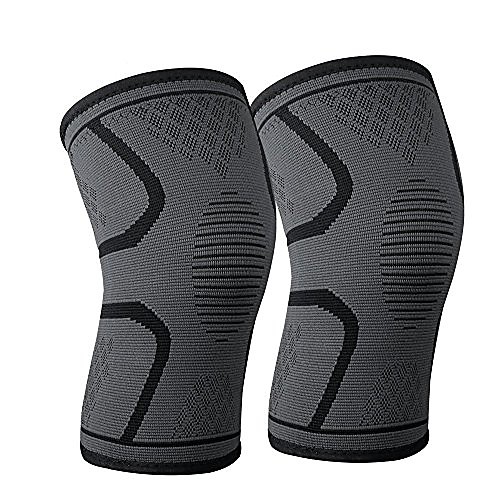 

knee support brace,knee pads - premium recovery & compression sleeve for running, jogging, sports, joint pain relief, arthritis and injury recovery, youth & adult sizes- sold as pair (s)