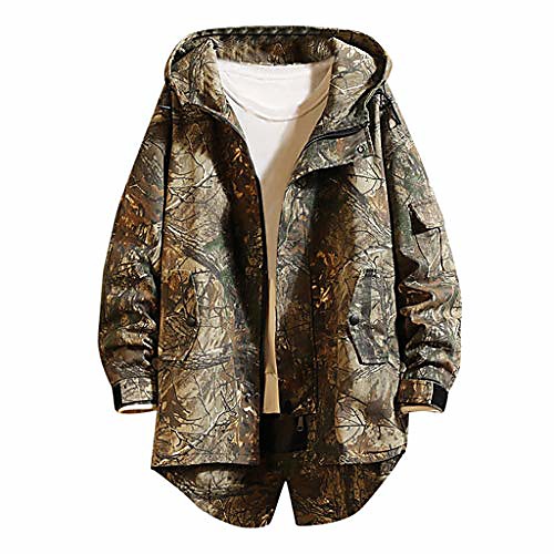 

men's autumn winter jacket parka coat windbreaker hooded vintage camouflage sport outdoor jacket