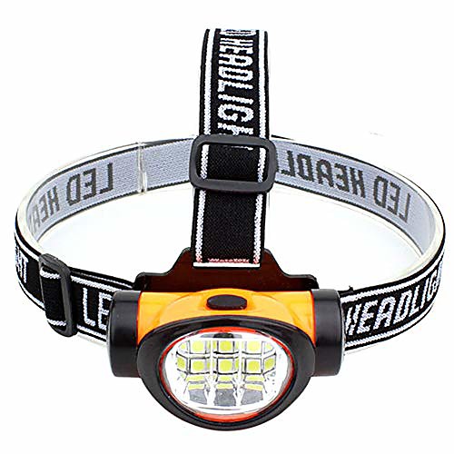 

led headlamp portable mini 6 led 3 modes beam light headlight headlamp torch with headband perfect for runners, lightweight, waterproof, adjustable headband