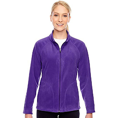 

team 365 women's campus microfleece jacket medium sport purple