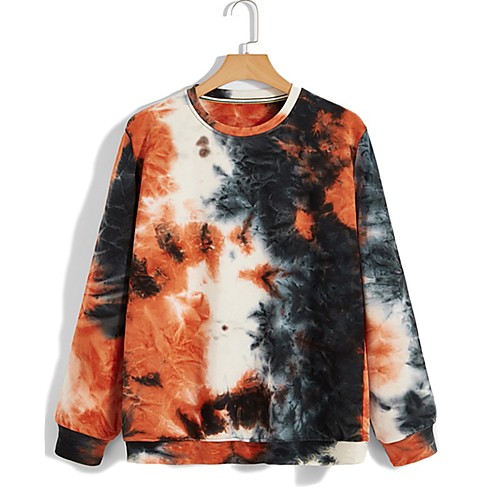 

Women's Sweatshirt Pullover Tie Dye Crew Neck Color Block Sport Athleisure Sweatshirt Top Long Sleeve Thermal Breathable Warm Soft Comfortable Everyday Use Casual Daily Outdoor / Winter