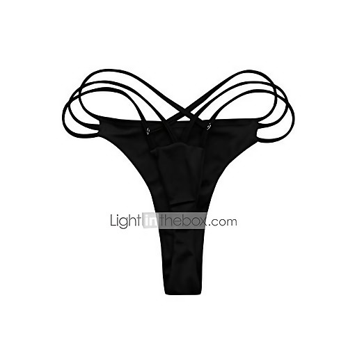 

women bottoms swimsuit bikini swimwear cheeky thong v swim trunks (black, m)