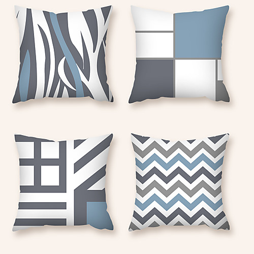 

Cushion Cover 4PC Short Plush Soft Decorative Square Throw Pillow Cover Cushion Case Pillowcase for Sofa Bedroom 45 x 45 cm (18 x 18 Inch) Superior Quality Machine Washable