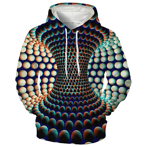 

Men's Pullover Hoodie Sweatshirt Graphic Abstract 3D Front Pocket Daily 3D Print 3D Print Casual Hoodies Sweatshirts Navy Blue