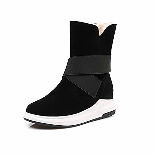 

women's suede casual snow ankle boots winter waterproof flat low heel boots warm snow short booties