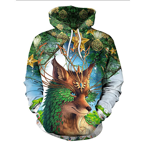 

Women's Pullover Hoodie Sweatshirt Graphic Animal Front Pocket Daily Casual Hoodies Sweatshirts Green