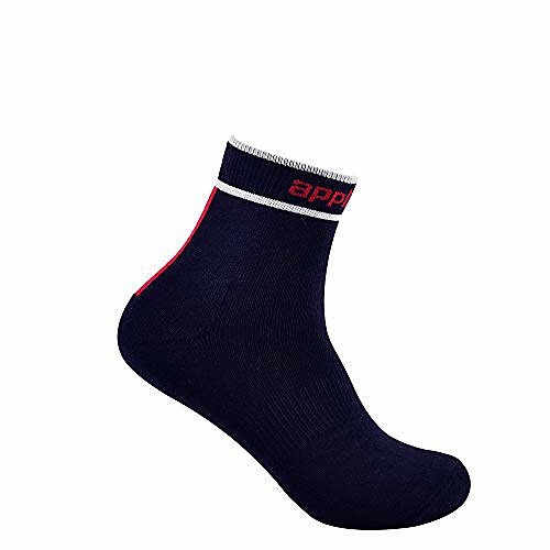 

men athletic casual cushioned comfort running extension socks (long, navy)