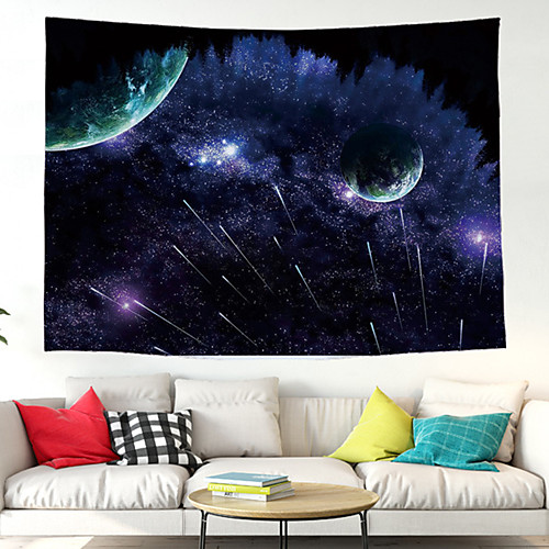

Wall Tapestry Art Decor Blanket Curtain Picnic Tablecloth Hanging Home Bedroom Living Room Dorm Decoration Polyester Starry Meteor Pattern