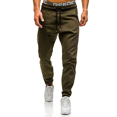 

men's fashion outdoor elastic waistband casual jogger pants trousers (black 1, s)