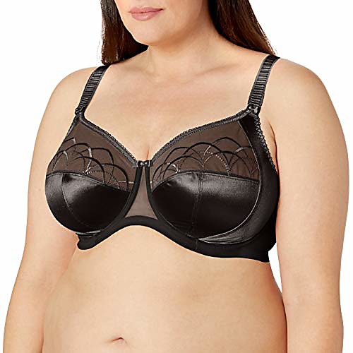 

women's plus-size cate underwire full cup banded bra,black/cherry,42gg uk/42j us