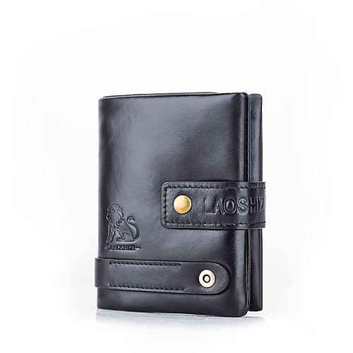 

Unisex Bags Cowhide Wallet Zipper Fashion Daily Outdoor Black