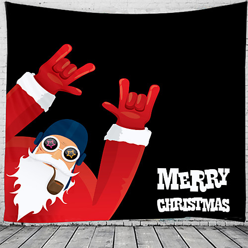 

Christmas Santa Claus Holiday Party Wall Tapestry Art Decor Blanket Curtain Picnic Tablecloth Hanging Home Bedroom Living Room Dorm Decoration Christmas Old Man Rock
