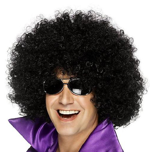 

afro mega huge wig, black, one size