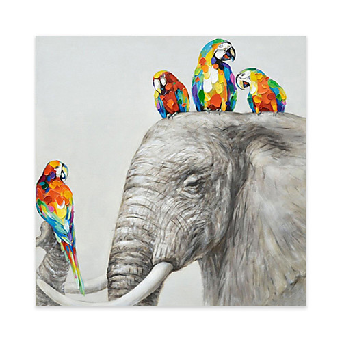 

Elephant Oil Painting On Canvas Abstract Contemporary Art Wall Paintings Handmade Painting Home Office Decorations Canvas Wall Art Painting Rolled Canvas(No Frame)