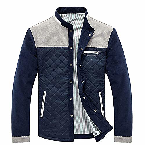 

men's military jacket lightweight stand collar casual utility coat outerwear overcoat (gray,5x-large)