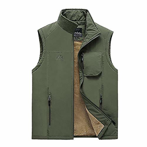 

Men's Hiking Vest / Gilet Fishing Vest Top Outdoor Lightweight Breathable Quick Dry Sweat-wicking Autumn / Fall Winter Solid Color Black khaki Army Green Hunting Fishing Climbing