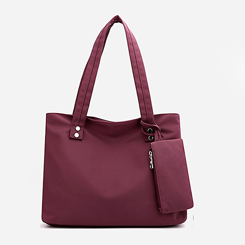 

Women's Bags Nylon Synthetic Tote Crossbody Bag Zipper Daily Outdoor 2021 Handbags Baguette Bag Black Blue Purple Red