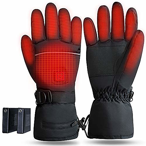 

heated gloves rechargeable 3.7v 4000mah battery(not included)operated electric thermal glove for men women touchscreen washable heating hand warmer for motorcycle riding cycling fishing ski hiking