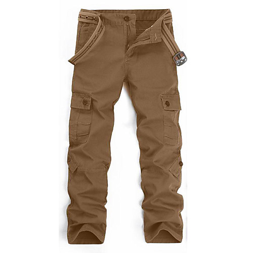 

Men's Hiking Cargo Pants Solid Color Winter Outdoor Wear Resistance Cotton Pants / Trousers Coffee Hiking Outdoor Exercise Multisport XXS XS S M L