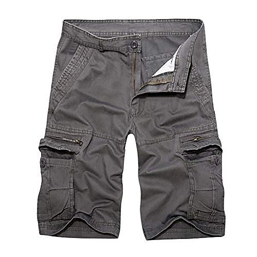 

summer fashion mid-rise men's shorts loose casual multi-pocket tooling pants