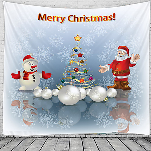 

Christmas Santa Claus Holiday Party Wall Tapestry Art Decor Blanket Curtain Picnic Tablecloth Hanging Home Bedroom Living Room Dorm Decoration Christmas Tree Gift Fireplace