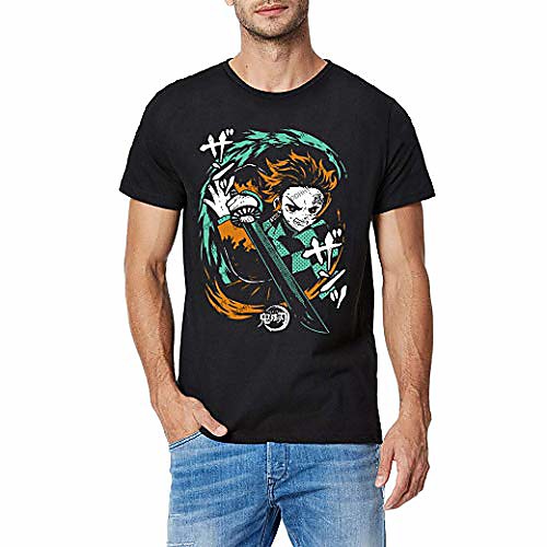 

anime kimetsu no yaiba x kamado tanjirou men's short sleeve t-shirt