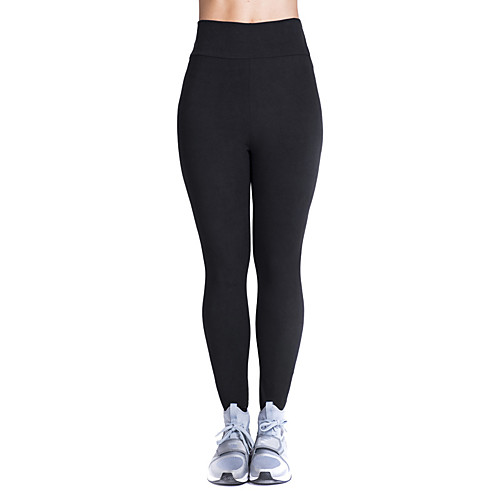 

Women's Sporty Comfort Skinny Gym Yoga Leggings Pants Solid Colored Full Length High Waist Black Wine Green