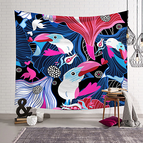 

Wall Tapestry Art Decor Blanket Curtain Picnic Tablecloth Hanging Home Bedroom Living Room Dorm Decoration Polyester New Fantasy Bird Pattern