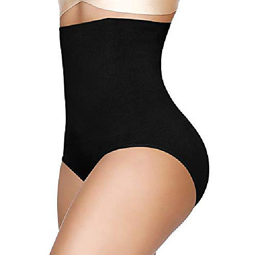 

women's underwear shapewear high-waist tummy control knickers slimming seamless waist shaper (black, xs/s)