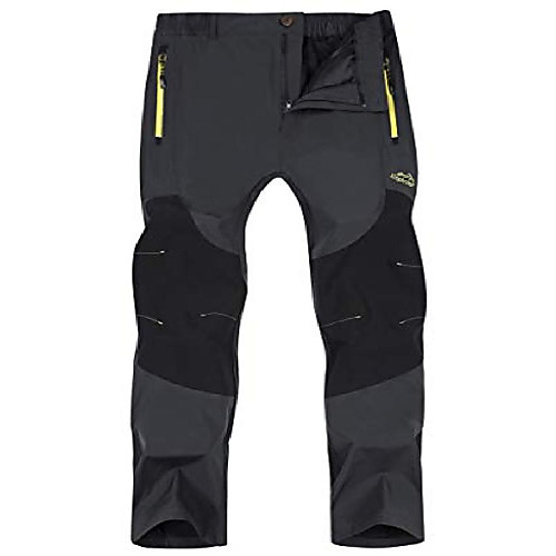 

men's outdoor quick-dry hiking pants waterproof lightweight pants(bo-m01-gray-m)