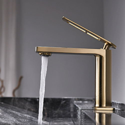 

Single HandleBathroom Faucet,Painted Finishes/Electroplated/Chrome One Hole Centerset,Brass Bathroom Sink Faucet with Hollow Handle