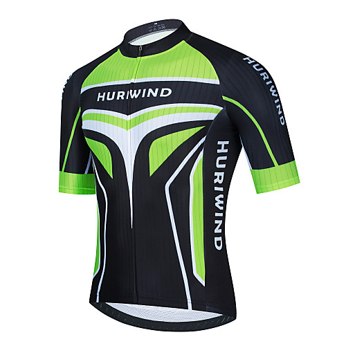 

21Grams Men's Short Sleeve Cycling Jersey Green Bike Jersey Top Mountain Bike MTB Road Bike Cycling Breathable Quick Dry Sports Clothing Apparel / Stretchy / Athletic