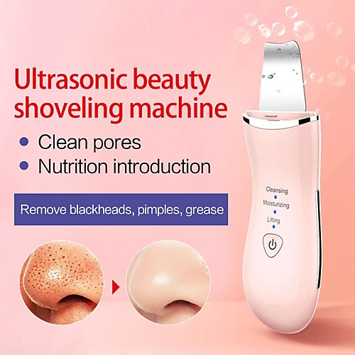 

Ultrasonic Skin Peeling Machine Ultrasonic Scrubber Shovel Cleaner Blackhead Acne Removal Deeply Clean Facial Lifting Massager