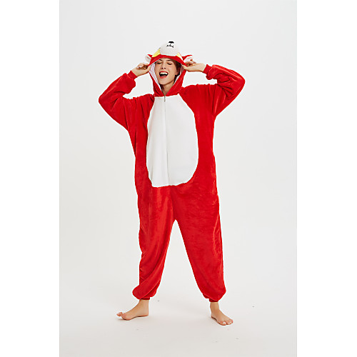 

Kid's Adults' Kigurumi Pajamas Cartoon Onesie Pajamas Flannel Fabric Red Cosplay For Men and Women Boys and Girls Animal Sleepwear Cartoon Festival / Holiday Costumes