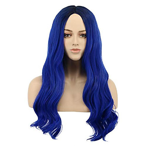 

adult women long wave blue costume wig halloween cosplay anime wig