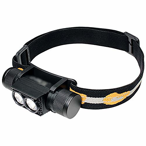 

led headlights strong headlights usb charging double lights long shot super bright night fishing headlights (color : black, size : 8.53.62.5cm)