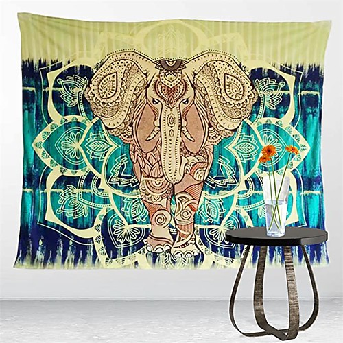 

Wall Tapestry Art Decor Blanket Curtain Picnic Tablecloth Hanging Home Bedroom Living Room Dorm Decoration Polyester Colorful India Elephant Views