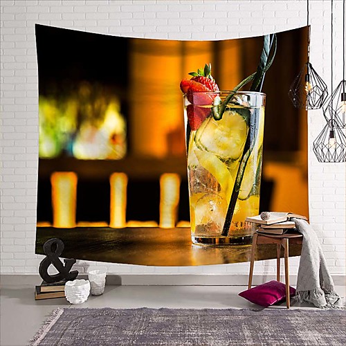

Wall Tapestry Art Deco Blanket Curtain Picnic Table Cloth Hanging Home Bedroom Living Room Dormitory Decoration Polyester Fiber Still Life Modern Drink