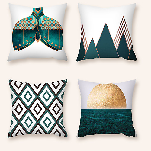 

Cushion Cover 4PC Short Plush Soft Decorative Square Throw Pillow Cover Cushion Case Pillowcase for Sofa Bedroom 45 x 45 cm (18 x 18 Inch) Superior Quality Machine Washable