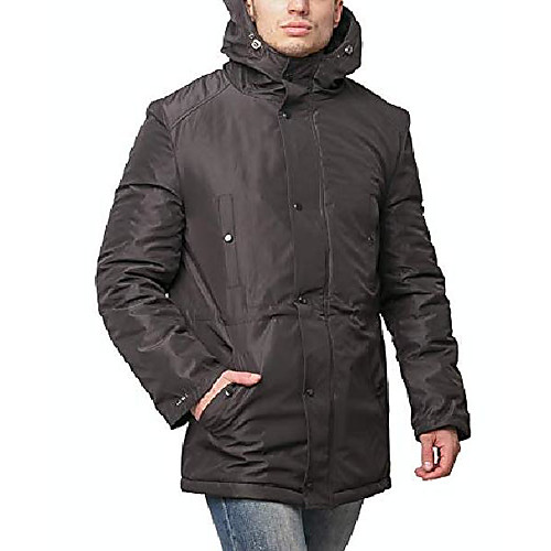 

work jackets for men - snow gear for men - construction jackets for men - tactical jackets for men men's demi parka casual jacket for mens hood parkas iconic style (black, xl)